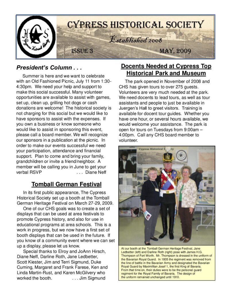 thumbnail of CHS-Newsletter-03-May2009