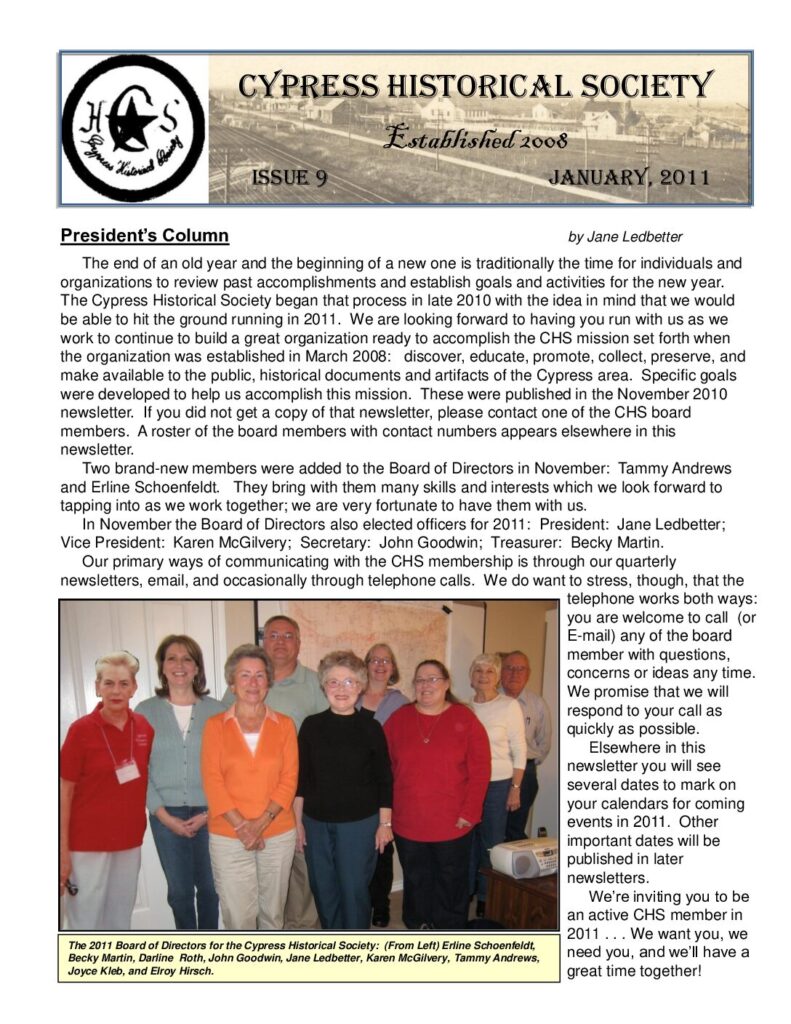 thumbnail of CHS-Newsletter-09-Jan2011