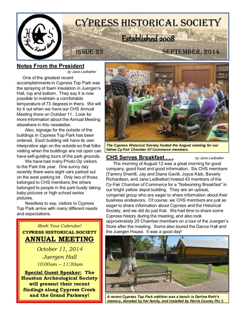 thumbnail of CHS-Newsletter-23-Sep2014
