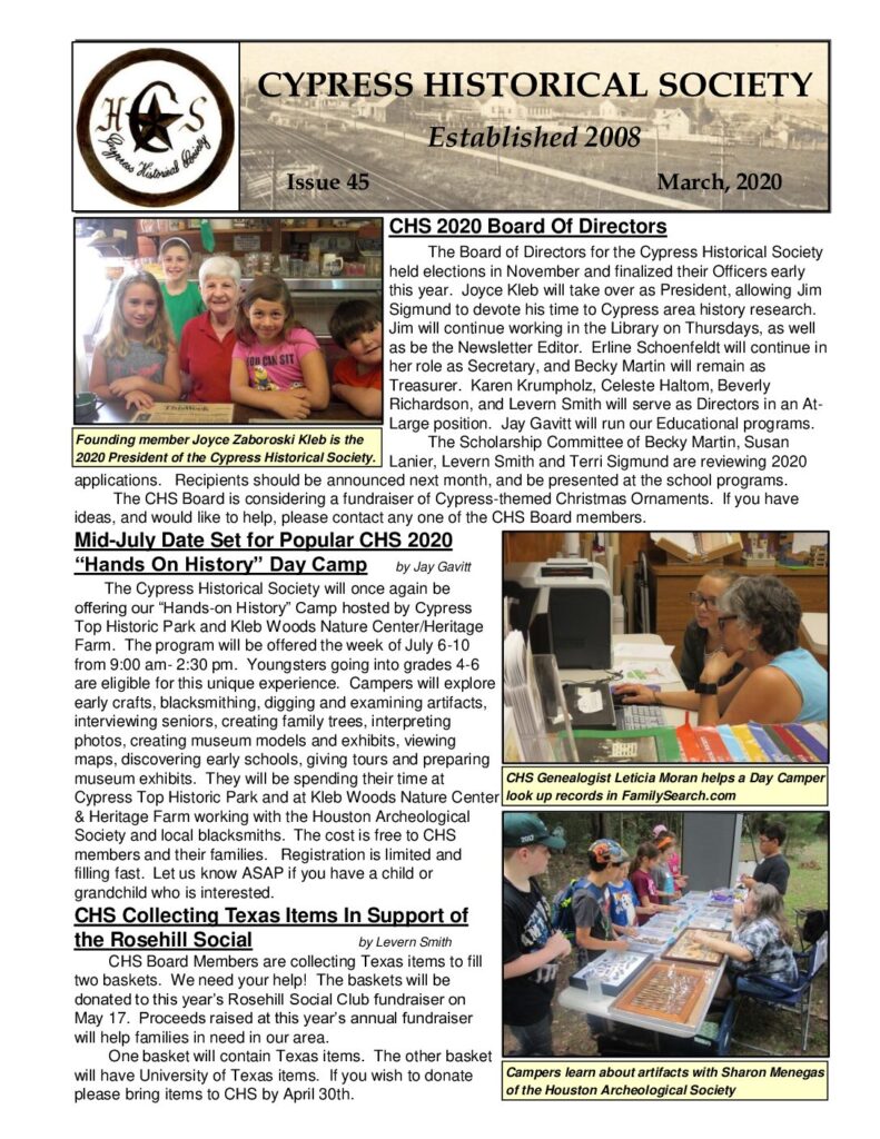 thumbnail of CHS-Newsletter-45-Mar2020