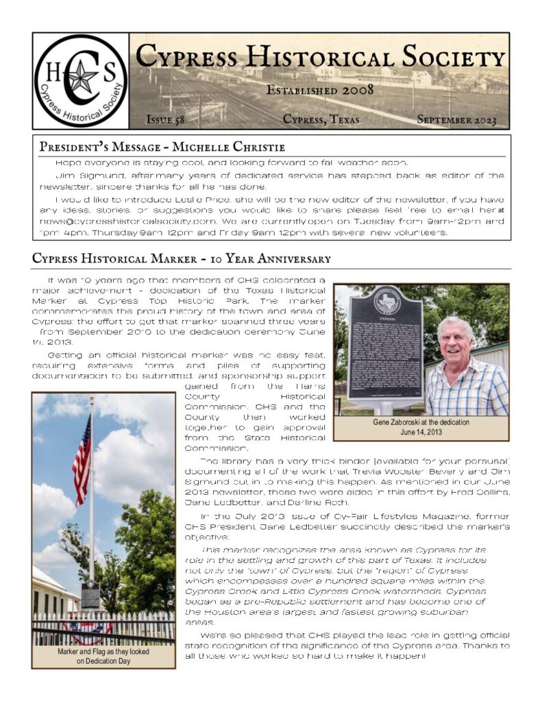 thumbnail of CHS-Newsletter-58-Sep2023