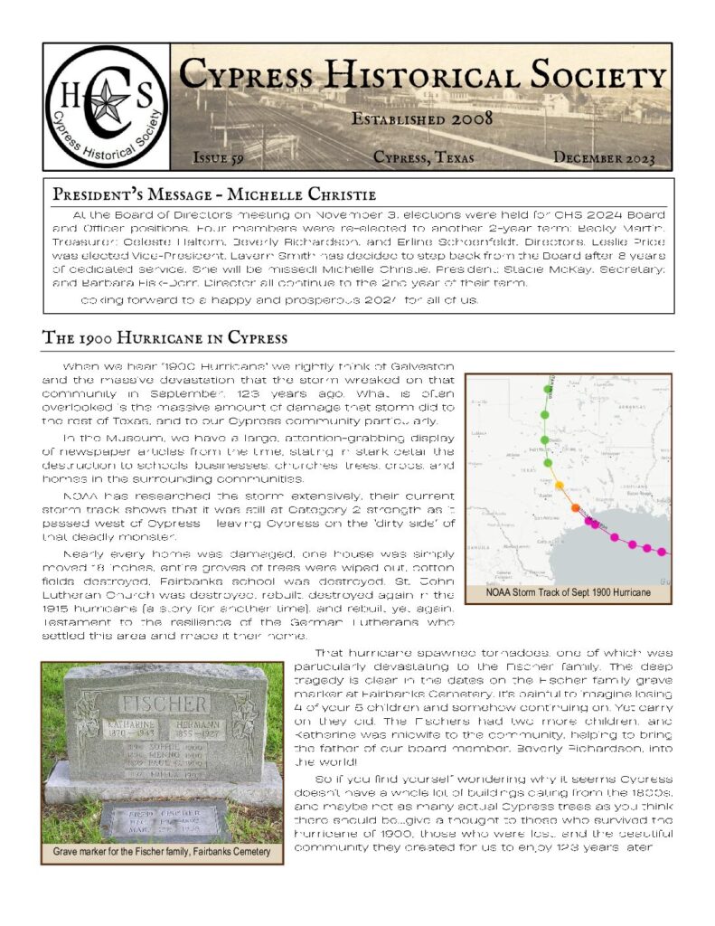 thumbnail of CHS-Newsletter-59-Dec2023
