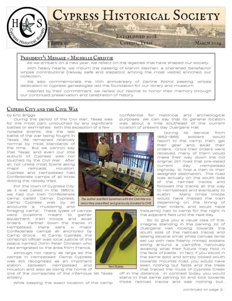 thumbnail of CHS-Newsletter-60-Mar2024
