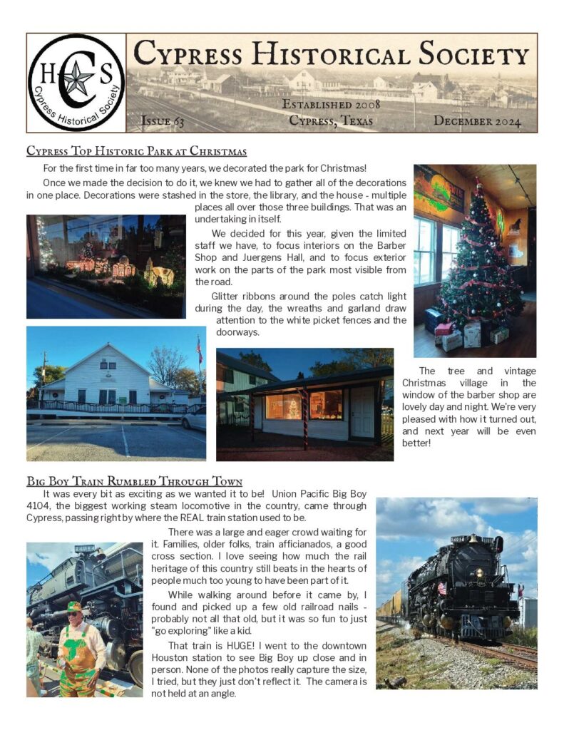 thumbnail of CHS-Newsletter-63-Dec2024