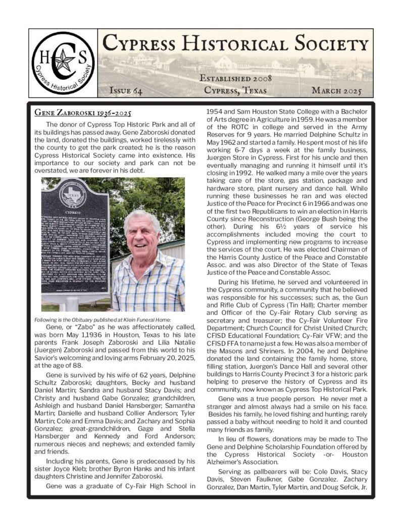 thumbnail of CHS-Newsletter-64-Mar2025
