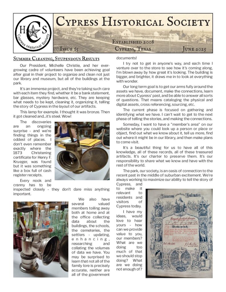 thumbnail of CHS-Newsletter-65-Jun2025